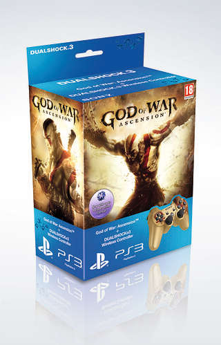 Sony PlayStation DualShock 3 God of War Ascension Gold Controller (PS3) including the game Last 1