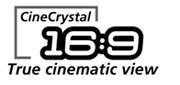 CineCrystal logo - 16:9 True Cinematic View