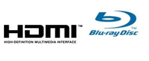 HDMI and Blu-Ray Disc logos