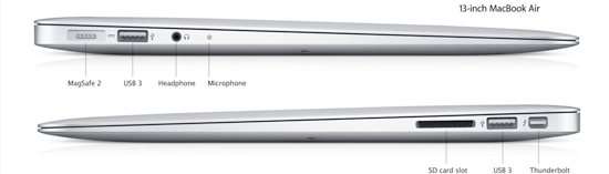 macbook air 13 ports