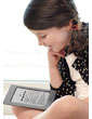 Kindle Touch e-reader: young girl reading, with Kindle Touch on her lap