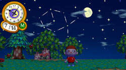 Night time fun under the stars in 'Animal Crossing: City Folk'