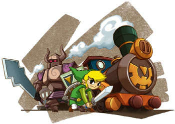 The Phantom, Link and Link's locomotive from The Legend of Zelda: Spirit Tracks