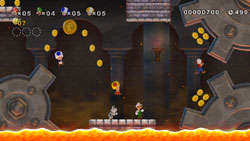 Classic looking Super Mario Bros. underground level in 'New Super Mario Bros. Wii'