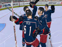 Multiplayer action in 'NHL 2K10'