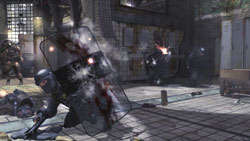 Taking fire from behind a riot shield in 'Modern Warfare 2'