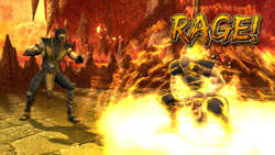 Rage Mode in action in Mortal Kombat vs. DC Universe for PS3