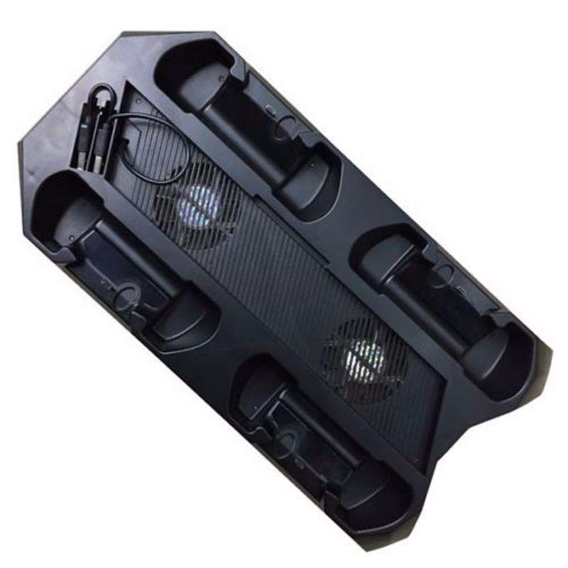 10 in 1 Super Charging Dock for PS4 Charging Stand for Playstation 4 Console and Controllers Charge Kit Black