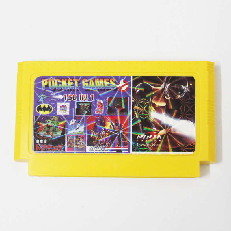 8 bit Game Cartridge 150 in 1 with Rockman NINJA TURTLES Contra Kirby's Adventure : Perfect Timing