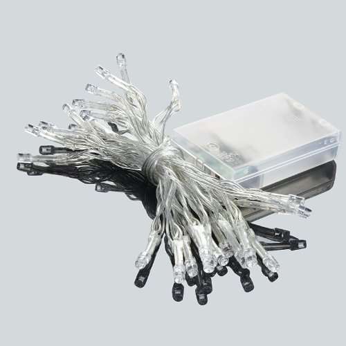 5m 50 LED Fairy Light String Christmas Fairy Light White 8 Modes, Perfect for Weddings