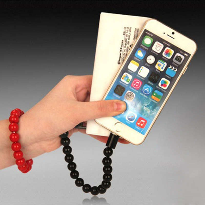 Fashion USB 2.0 Beads Bracelet Charge/Data Cable For iPhone 5S iPhone 6 iPad 5 iPad Mini