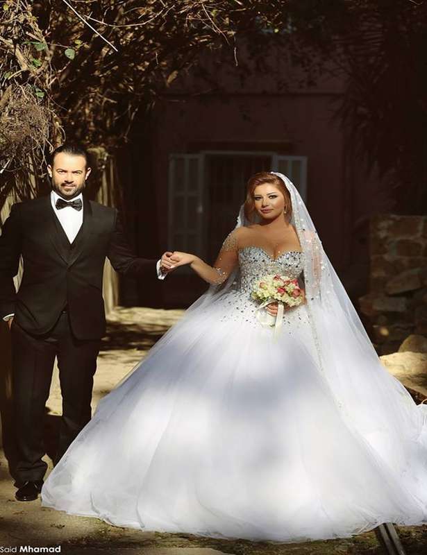 2015-Vestidos-De-Novia-Long-A-Line-Crystal-Beading-Tulle-Wedding-Dresses-Full-Sleeve-Bridal-Dress(3)