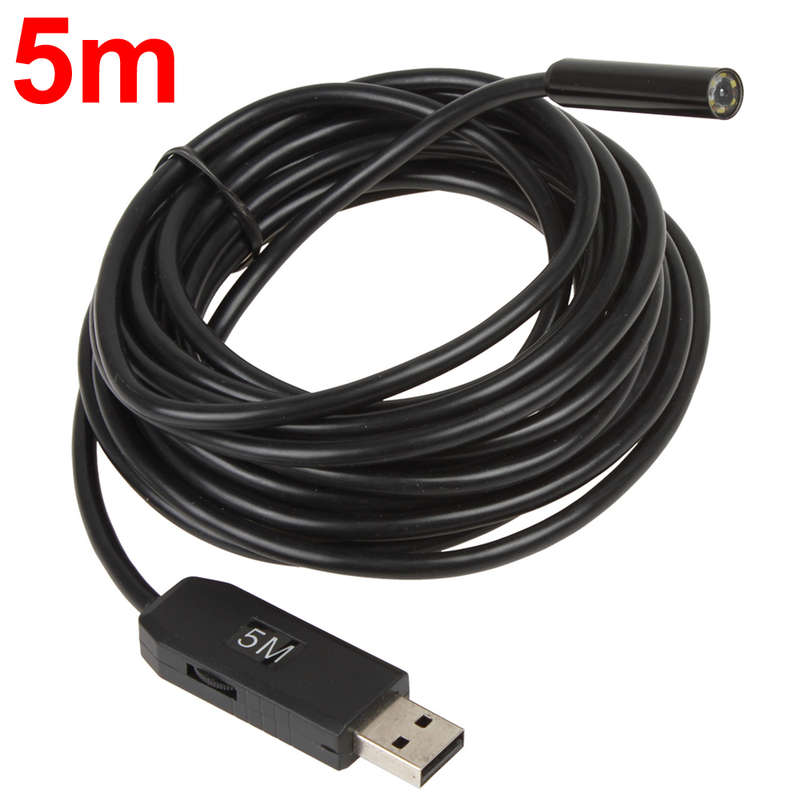 Waterproof 5M USB White LEDs Endoscope Camera