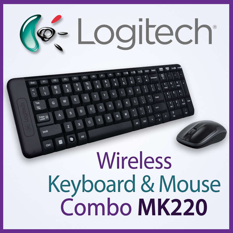 Logitech MK220 cordless keyboard and mouse combo