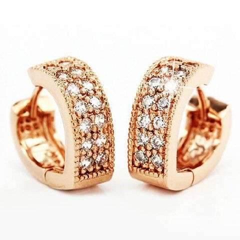 Pair of Rhinestoned Heart Earrings