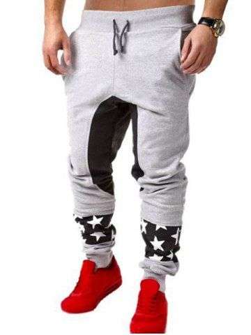 Lace Up Beam Feet Jogger Pants - Large