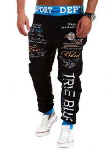 Lace Up Beam Feet Jogger Pants - Large