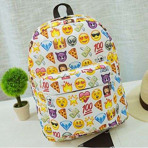 Emoji Printed Backpack