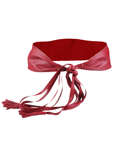 Long Tail Lace Up Wide Belt with Tassel