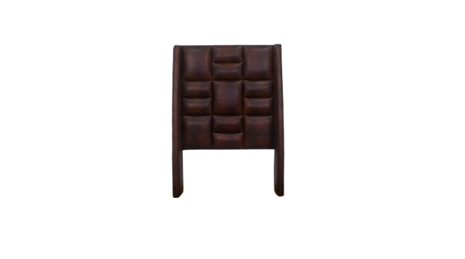 Winged Headboard - 3/4 - Medium Brown Air Leather
