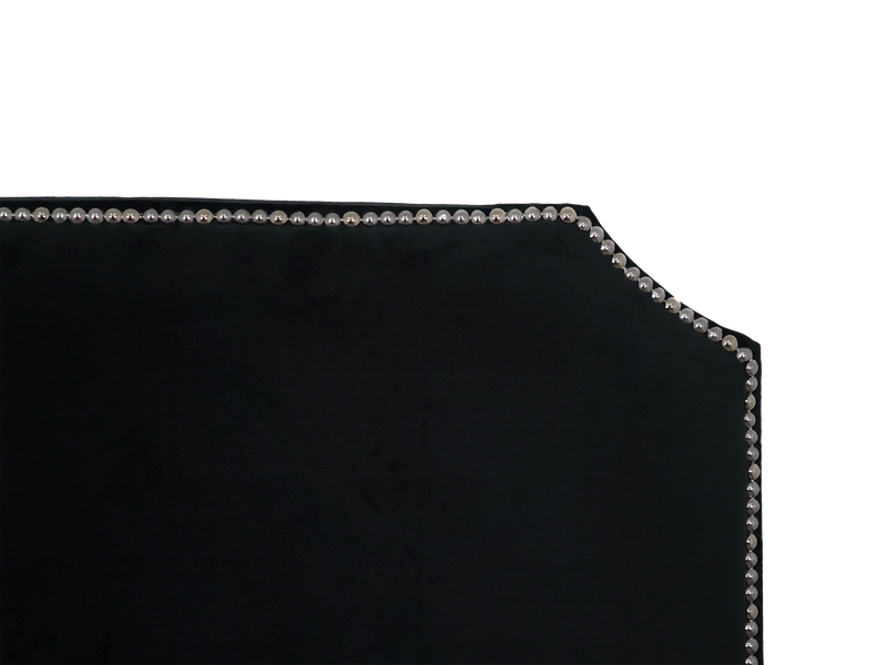 Jonathan Headboard - Double/Queen - Black Velvet
