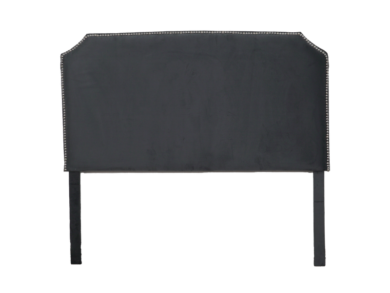 Jonathan Headboard - Double/Queen - Grey Velvet