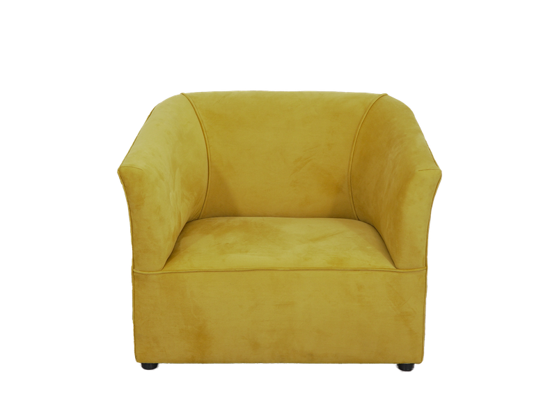 Prince Tub Chair - Yellow Velvet