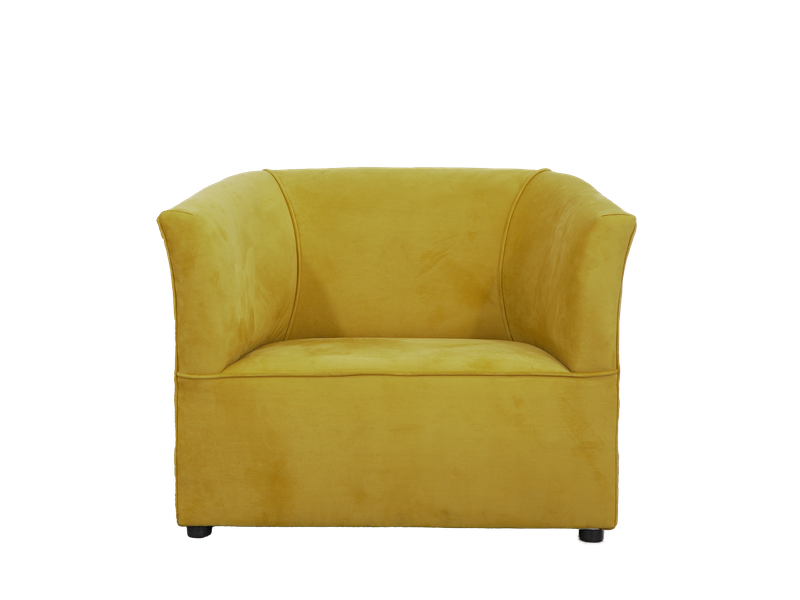 Prince Tub Chair - Yellow Velvet