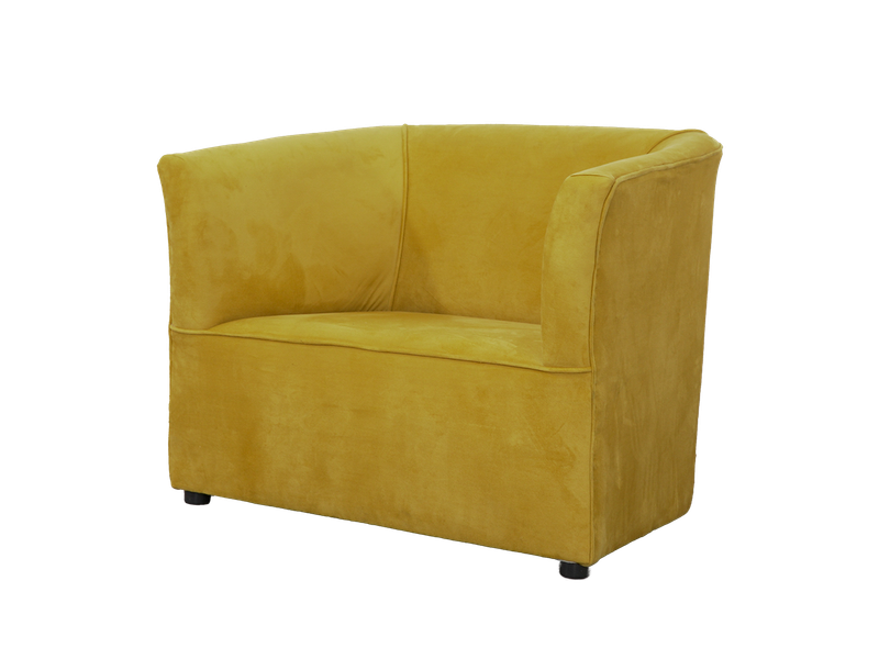 Prince Tub Chair - Yellow Velvet