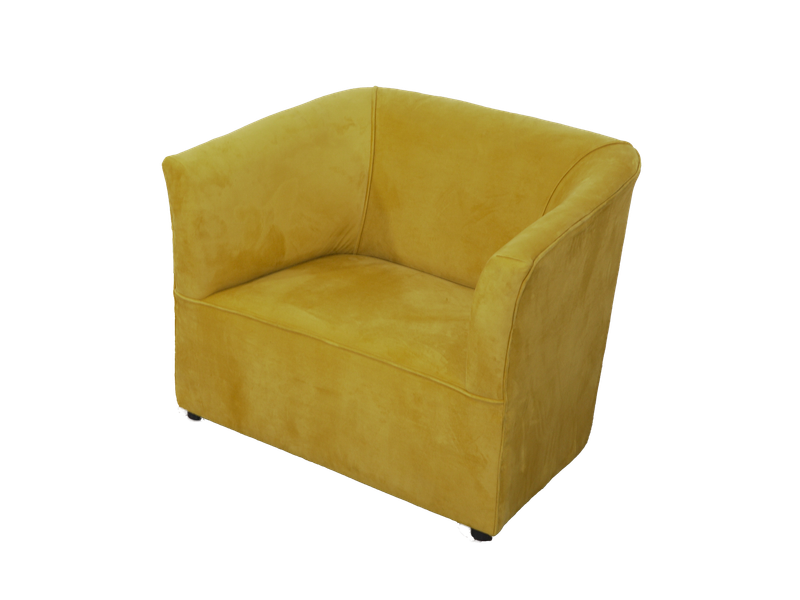 Prince Tub Chair - Yellow Velvet