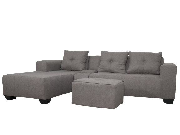 Chelsea Corner Couch - Light Grey - Left Hand