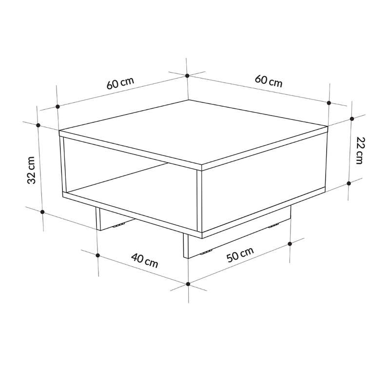 Hola Coffee Table Oak - Anthracite