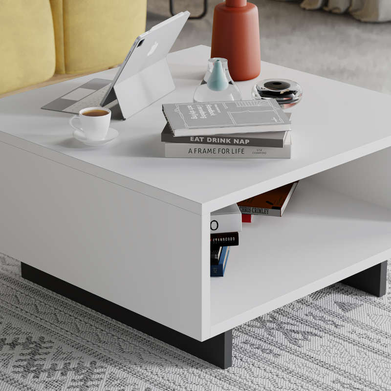 Hola Coffee Table White - Anthracite