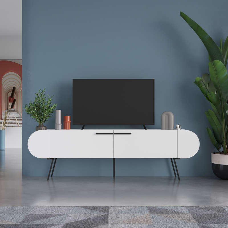 Capsule Tv Stand - White