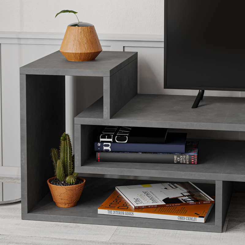 Tetra Tv Stand - Retro Grey