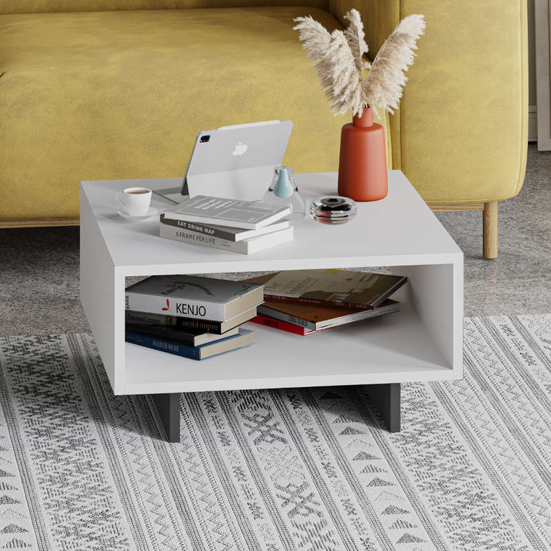 Hola Coffee Table White - Anthracite