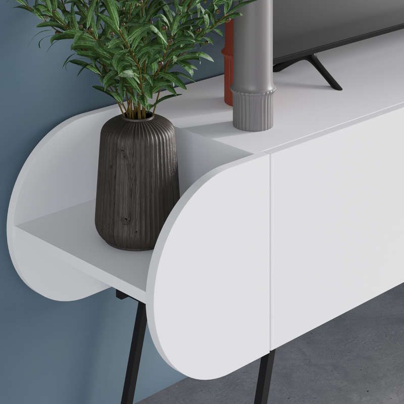 Capsule Tv Stand - White