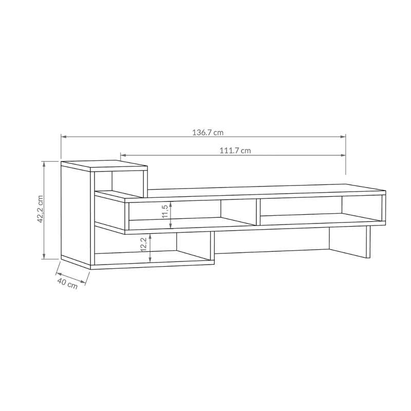 Tetra Tv Stand - Retro Grey