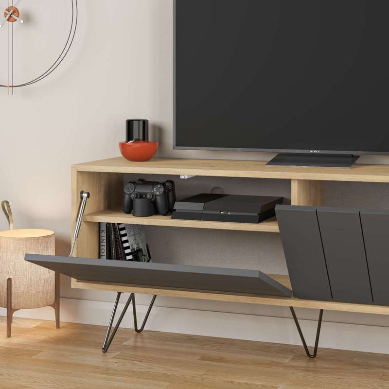 Picadilly Tv Stand Oak - Anthracite
