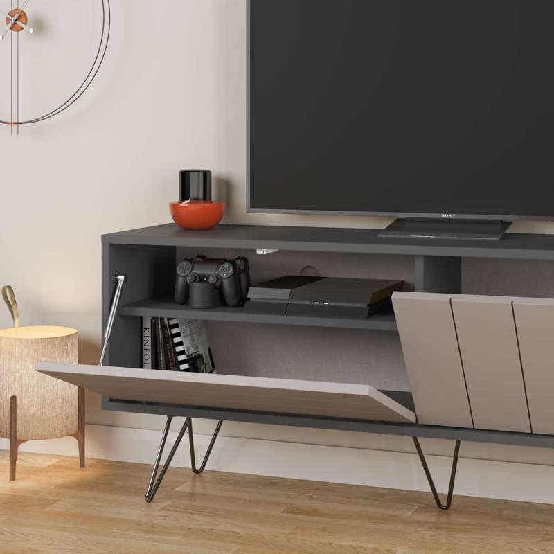 Picadilly Tv Stand Anthracite - Light Mocha
