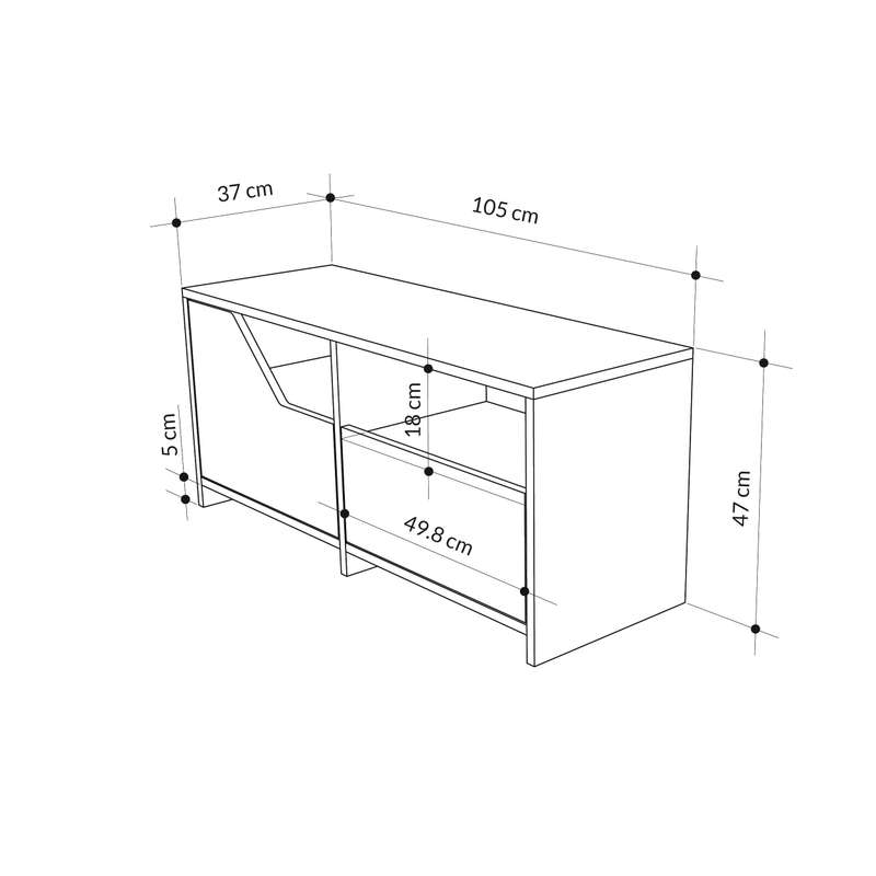 Nexus Shoe Cabinet Sapphire Oak - White