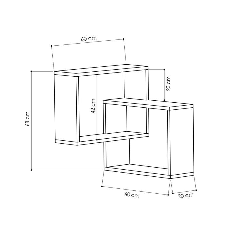Ring Corner Bookcase Light Mocha - Anthracite