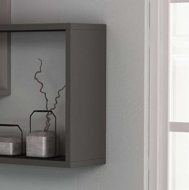 Ring Corner Bookcase Light Mocha - Anthracite