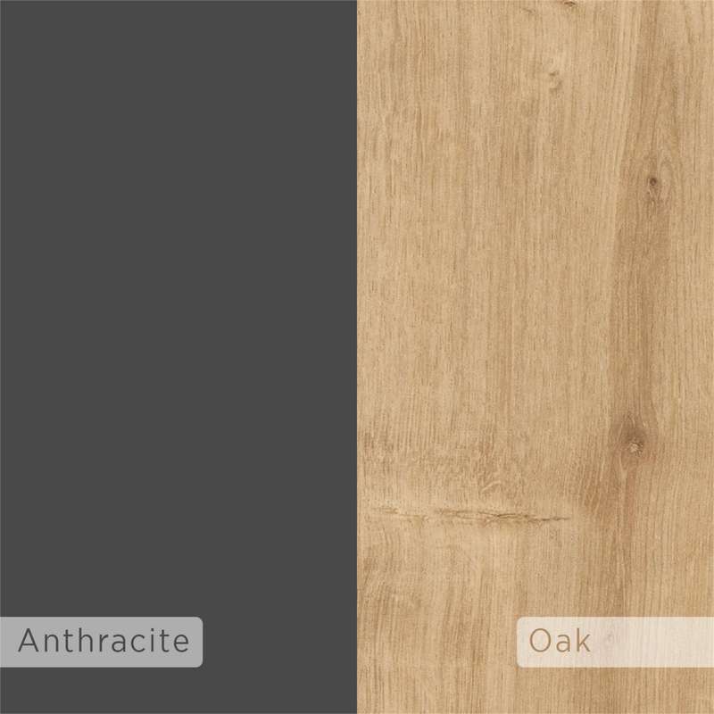 Picadilly Tv Stand Oak - Anthracite
