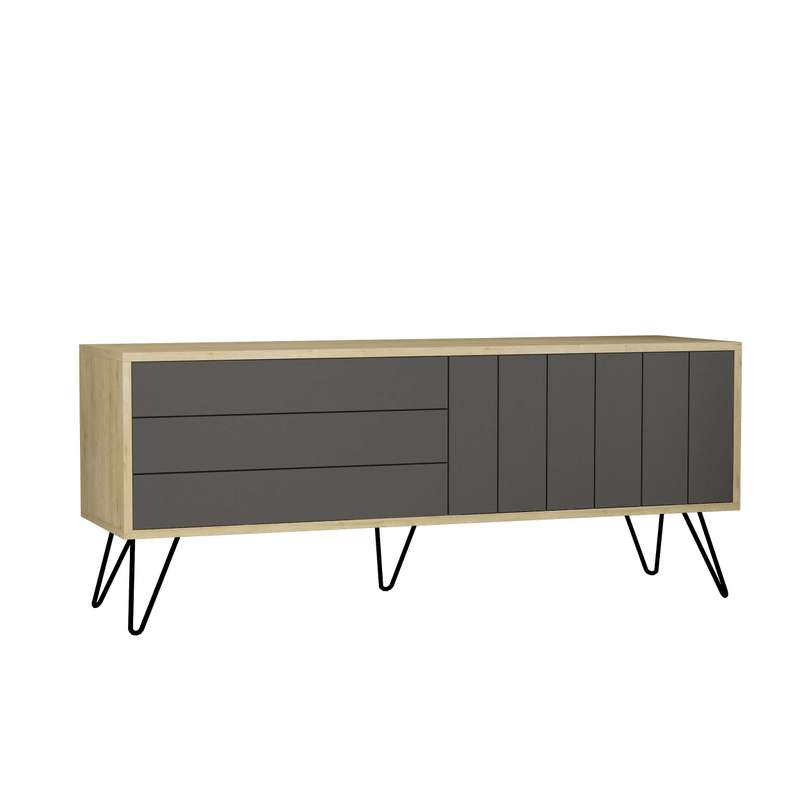 Picadilly Tv Stand Oak - Anthracite