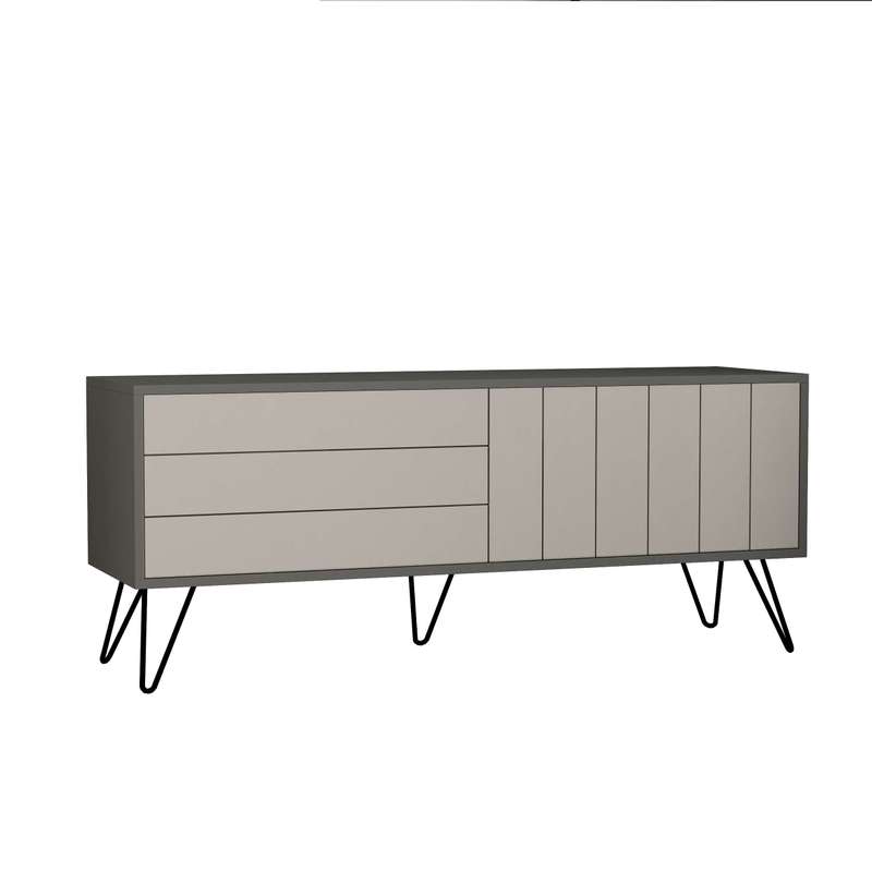 Picadilly Tv Stand Anthracite - Light Mocha