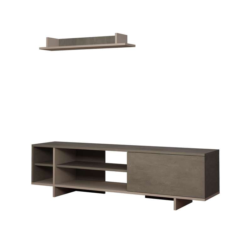 Stockton Tv Unit Retro Grey - Light Mocha