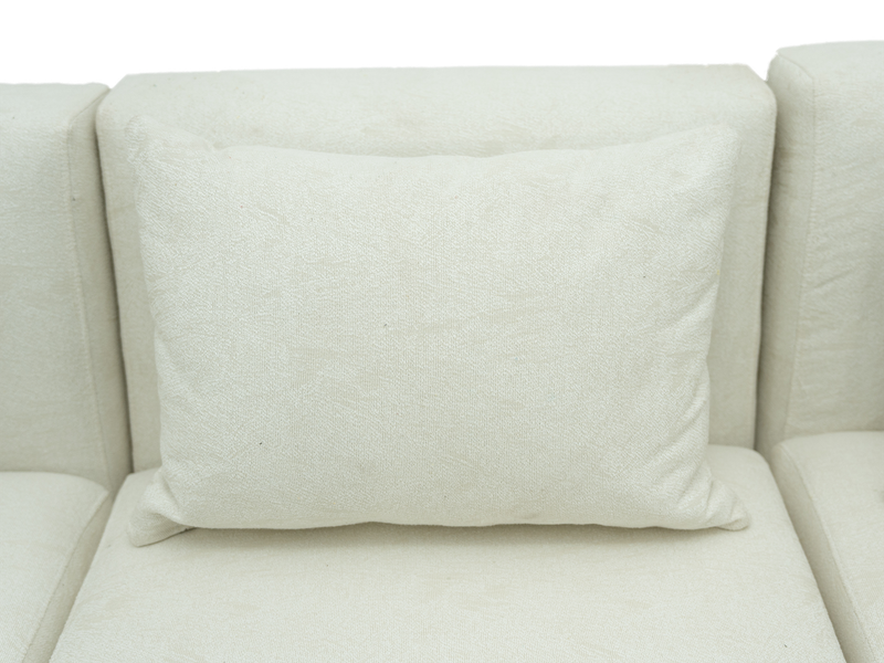Modular 3 Seater Couch - White - Right Hand
