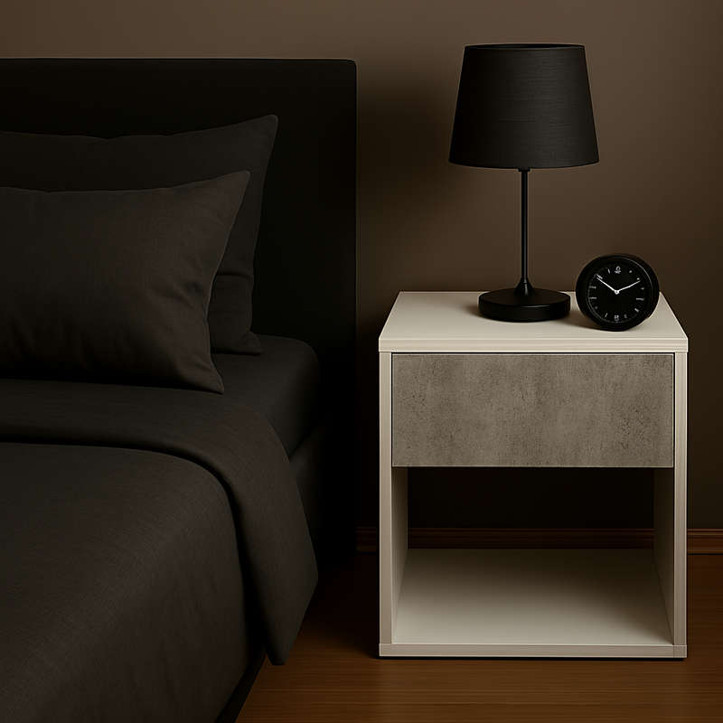 Neil Pedestal - White - Grey