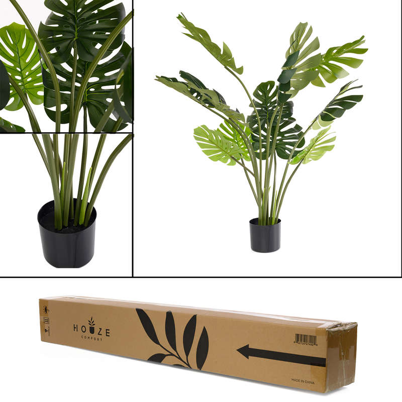 HouzeComfort Artificial Monstera Pot Plant Indoor and Outdoor - 120cm